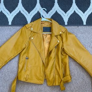 Yellow leather jacket